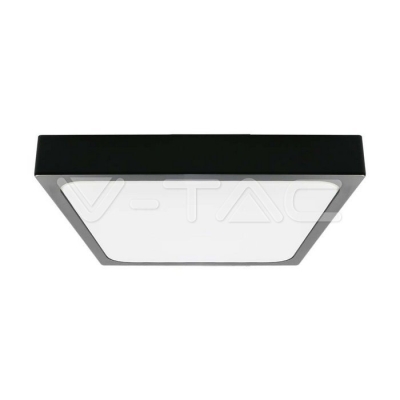 24W LED Плафон Квадрат Черна Рамка 6400К IP44