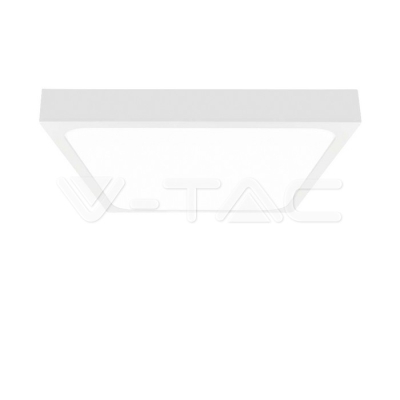 24W LED Плафон Квадрат Микровълнов Сензор Черна Рамка 4000К IP44