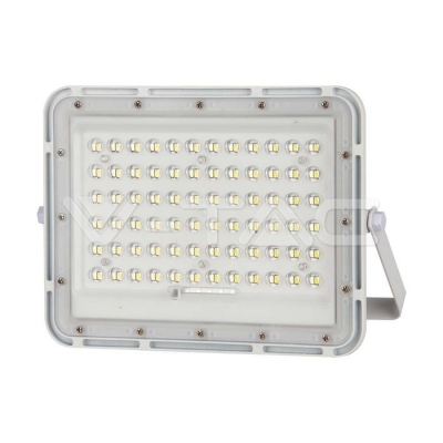 15W LED Соларен Прожектор 4000K Сменяема Батерия Бяло Тяло