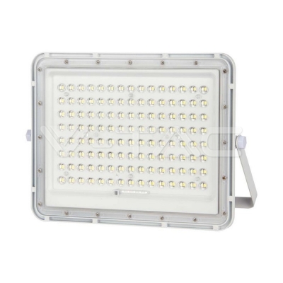 20W LED Соларен Прожектор 4000K Сменяема Батерия Бяло Тяло