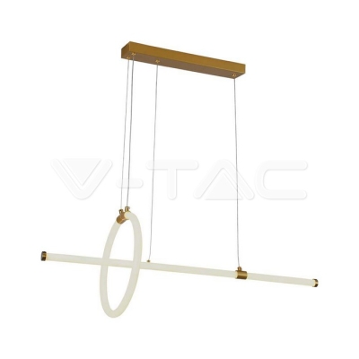 16W LED Висяща Декоративна Лампа 860*300 Златно Тяло 3000K