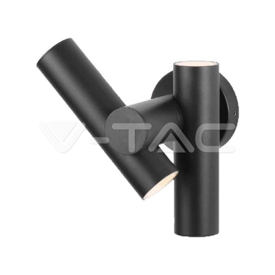 2x2.6W Стенен Спот Черен 3000К IP44