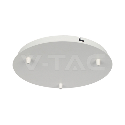 Основа Стомана D300*H25mm 3 Отвора Бял Мат