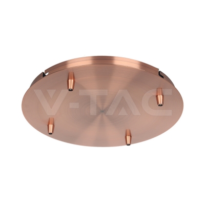 Основа Стомана D300*H25mm 5 Отвора Червена Мед