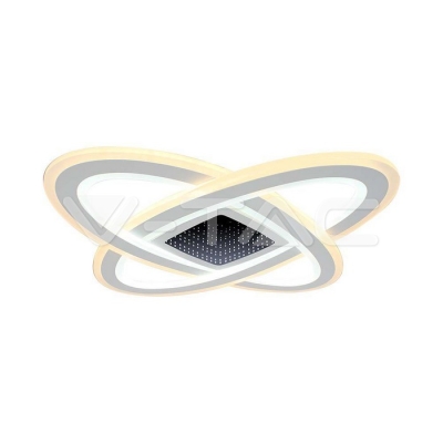 130W LED Осветител За Таван (50*50*5CM) CCT: 3000K+6000K Димираща + Дистанционно