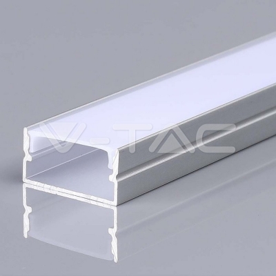 Монтажен Kит с Дифузер за LED Лента Алуминиев 2м.