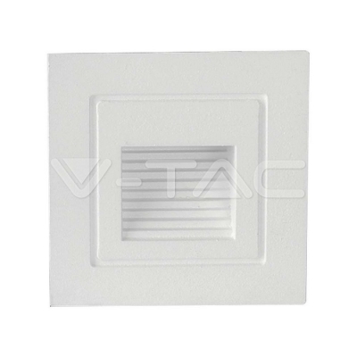 3W LED Осветител За Стъпала Бял Квадрат 3000K