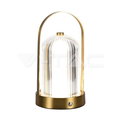 LED Настолна Лампа 1800mAH Батерия 120*190 Злато 3 в 1