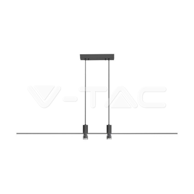 19W LED Висящ Осветител Със Спот Черен 4000K