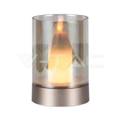 3W Декоративна Лампа Свещ Опушено Стъкло 3000К