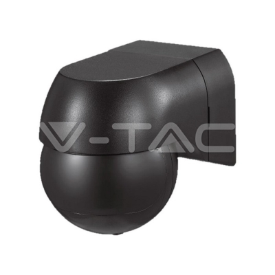 Сензор За Движение Стена Въртяща Глава Черен