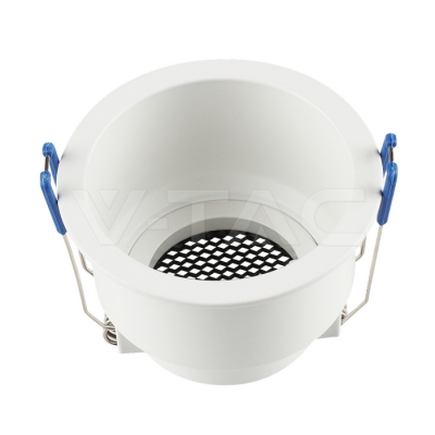 GU10 Корпус Кръг Алуминий Бяло Тяло