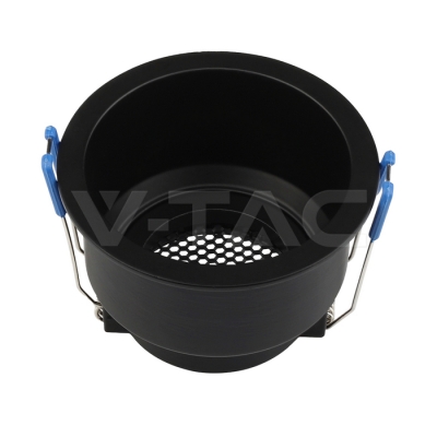 GU10 Корпус Кръг Алуминий Черно Тяло