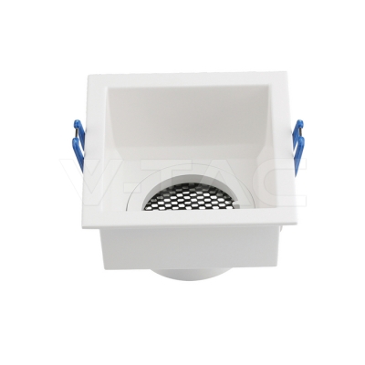 GU10 Корпус Квадрат Алуминий Бяло Тяло