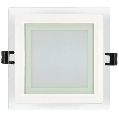 ULTRALUX - LED СТЪКЛЕН ПАНЕЛ ЗА ВГРАЖДАНЕ, КВАДРАТ, 6W, 2700K, 220V AC, ТОПЛА СВЕТЛИНА, IP44 - LPSG627