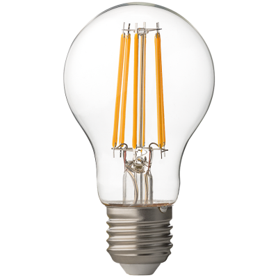 ULTRALUX - LED FILAMENT ЛАМПА КРУШКА, ДИМИРАЩА, 8W, E27, 2700K, 220-240V AC, ТОПЛА СВЕТЛИНА - LFB752727D