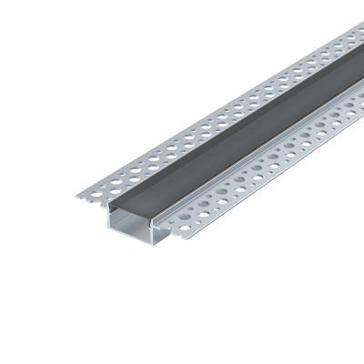 ULTRALUX - Алуминиев профил за гипсокартон с черен дифузер, широк 21mm, 3m  - APG334BK