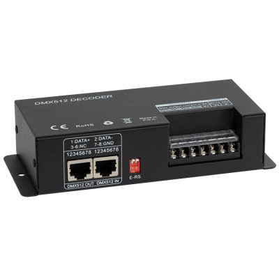 ULTRALUX - DMX RF ДЕКОДЕР ЗА RGB/RGBW LED ОСВЕТЛЕНИЕ, 32А, 12-24V DC, IP20 - DMXRGBW32