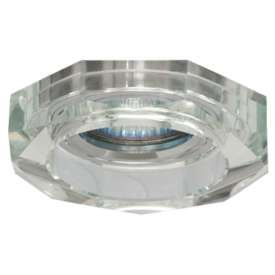 ULTRALUX - ЛУНА ЗА ВГРАЖДАНЕ ОСМОЪГЪЛНИК, GU10, СТАЦИОНАРНА, БЯЛА, КРИСТАЛ, IP20 - FCDGU10WH