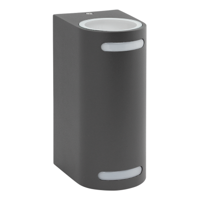 ULTRALUX - ФАСАДНО ОСВ.ТЯЛО ДВУСТРАННО, IP44, 2ХGU10, ЗА СТЕНА, ГРАФИТ - FOT2GU10GR