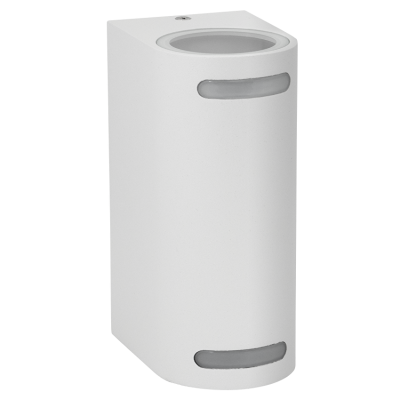 ULTRALUX - ФАСАДНО ОСВ.ТЯЛО ДВУСТРАННО, IP44, 2ХGU10, ЗА СТЕНА, БЯЛ - FOT2GU10WH