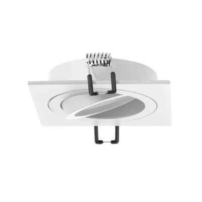 ULTRALUX - ЛУНА ЗА ВГРАЖДАНЕ КВАДРАТ, GU10, ПОДВИЖНА, БЯЛ, IP20 - FPSGU10WH
