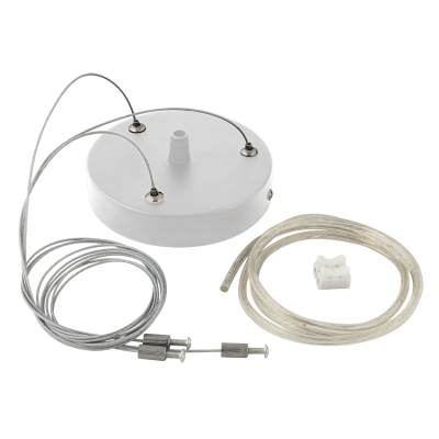 ULTRALUX - КОМПЛЕКТ ЗА ВИСЯЩ МОНТАЖ С 3 ВЪЖЕТА 100 СМ., БЯЛ - KVM1231W