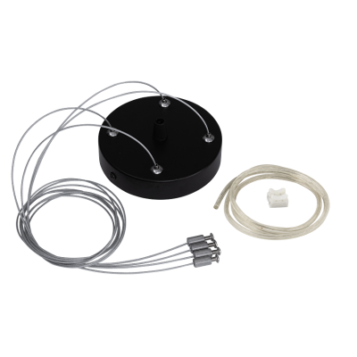 ULTRALUX - КОМПЛЕКТ ЗА ВИСЯЩ МОНТАЖ С 4 ВЪЖЕТА 100 СМ., ЧЕРЕН - KVM1241B