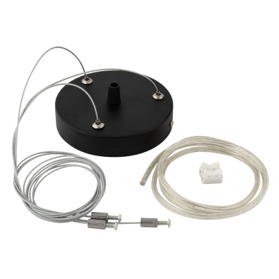 ULTRALUX - КОМПЛЕКТ ЗА ВИСЯЩ МОНТАЖ С 3 ВЪЖЕТА 100 СМ., ЧЕРЕН - KVM1231B