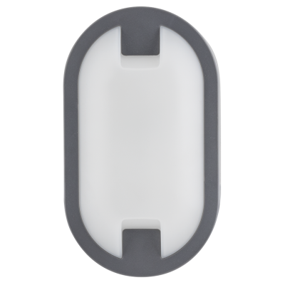 ULTRALUX - LED ПЛАФОНИЕРА ЕЛИПСА, СИВА, 15W, 4000K, 220-240V AC, НЕУТРАЛНА СВЕТЛИНА, IP65 - LBHE1540GR