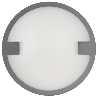 ULTRALUX - LED ВОДОУСТОЙЧИВА ПЛАФОНИЕРА КРЪГ, СИВА, 12W, 4000K, 220-240V AC, НЕУТРАЛНА СВЕТЛИНА, IP65 - LBH1240GR