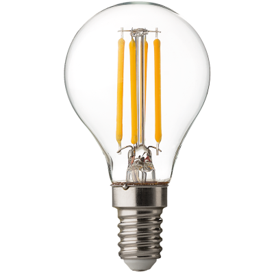 ULTRALUX - LED FILAMENT ТОПКА, ДИМИРАЩA 4W, E14, 4200K, 220V AC, НЕУТРАЛНА СВЕТЛИНА - LFG41442D