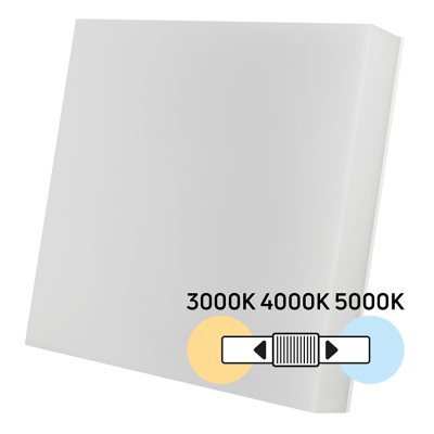 ULTRALUX - LED ПЛАФОНИЕРА 18W/24W/30W, CCT 3000K/4000K/5000K, 220V-240V AC, IK08, БЯЛА, КВАДРАТ, IP54 - LFPS30CCTS