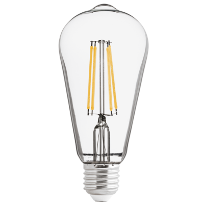 ULTRALUX - LED FILAMENT COB ЛАМПА КРУШКА, ДИМИРАЩА, 8W, E27, 4200K, 220-240V AC, НЕУТРАЛНА СВЕТЛИНА, ST64 - LFST82742D