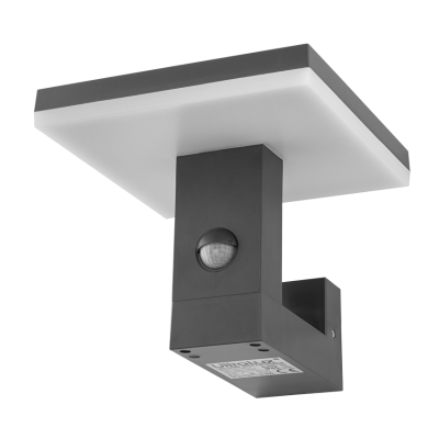 ULTRALUX - СВЕТОДИОДНА ЛАМПА СЪС СЕНЗОР ЗА ДВИЖЕНИЕ 15W 4000K, IP65, ЗА СТЕНА, СИВА - LLPS1540GR