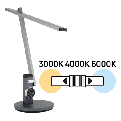 ULTRALUX - LED ДИМИРАЩА НАСТОЛНА ЛАМПА 12W, 3000K/4000K/6000K, 220-240V AC - LNLD12CCT