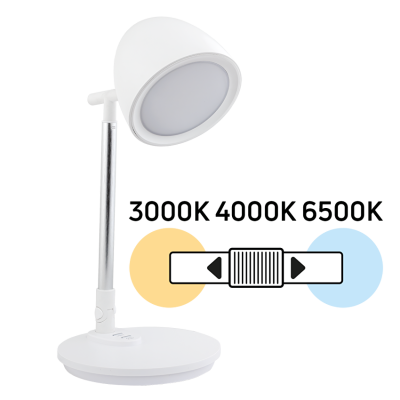 ULTRALUX - LED ДИМИРАЩА НАСТОЛНА ЛАМПА 8W, 3000K/4000K/6000K, 220-240V AC - LNLD8CCT