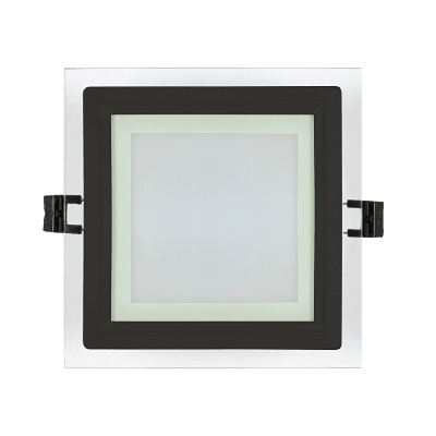 ULTRALUX - LED СТЪКЛЕН ПАНЕЛ ЗА ВГРАЖДАНЕ, КВАДРАТ, 18W, 4200K, 220V AC, IP44, ЧЕРЕН - LPSG1842BL