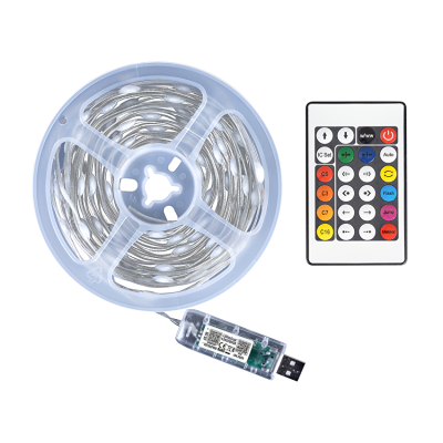 ULTRALUX - LED USB амбиентно осветление 1W/m, RGB, 5V DC, SMD3939, 10m, 10 LEDs/m, IP65 - LSG510USB