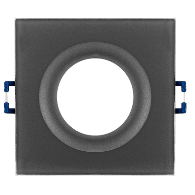 ULTRALUX - ЛУНА ЗА ВГРАЖДАНЕ КВАДРАТ, GU10, СТАЦИОНАРНА, СИВА, IP44 - LVSBSGU10GR