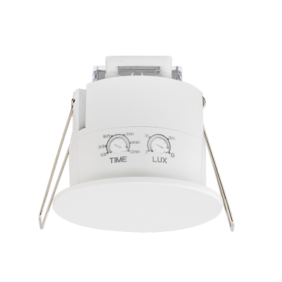 ULTRALUX - Микровълнов cензор за присъствие и движение за вграждане, 360°, 1200W/600W, 4m, IP54 - MRPV