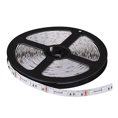 ULTRALUX - LED ЛЕНТА, 14.4W/M, RGB, 12V DC, SMD5050, 60 LEDS/M, IP65 - NGW5060RGB