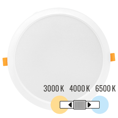 ULTRALUX - LED ПАНЕЛ ЗА ВГРАЖДАНЕ, КРЪГ, ВЛАГОЗАЩИТЕН 24W, 3000K/4000K/6500K, 220-240V AC, IP54 - PRW24CCT