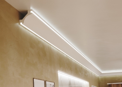 RAY DECOR - Декоративен профил от XPS за вграден монтаж на LED лента 2м. - RP130