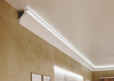 RAY DECOR -Декоративен профил от XPS за вграден монтаж на LED лента 2м. - RP132