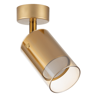 ULTRALUX - Тяло за таван, стъклено, GU10, 220-240V AC, IP20, злато - RPGC1G