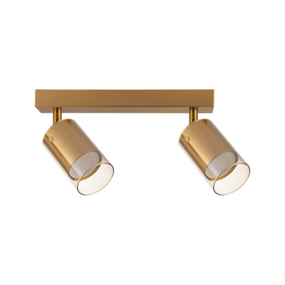 ULTRALUX - Тяло за таван, стъклено, 2XGU10, 220-240V AC, IP20, злато - RPGC2G