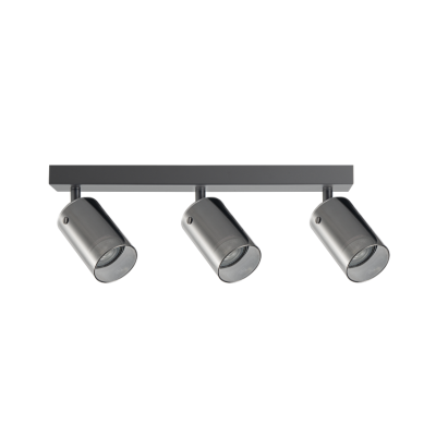 ULTRALUX - Тяло за таван, стъклено, 3XGU10, 220-240V AC, IP20, черно - RPGC3B