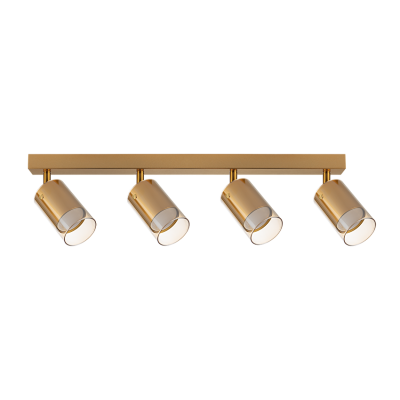 ULTRALUX - Тяло за таван, стъклено, 4XGU10, 220-240V AC, IP20, злато - RPGC4G