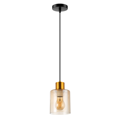 ULTRALUX - Висящо осветително тяло, стъклено, 1m, E27, 220-240V AC, злато - RPGE27G